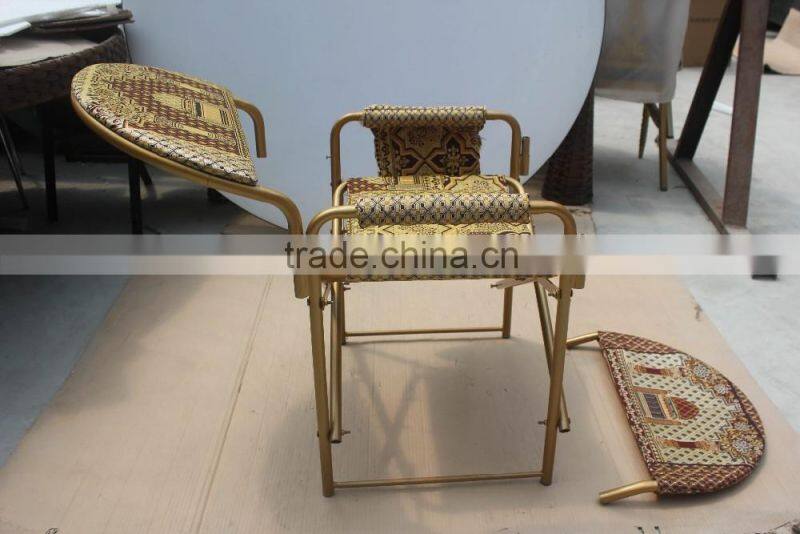 Wholesale knock down metal muslim prayer chair folding church chair