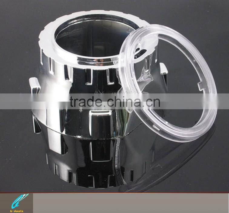 2.5 inch H1/H7/H4/9005/9006 bi xenon projector lens with 80mm angel eyes