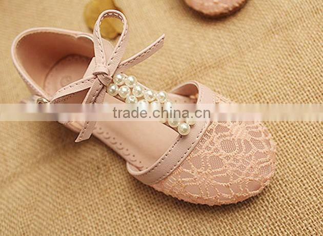 Casual Bowknot Pearl Kids Shoes For Girls