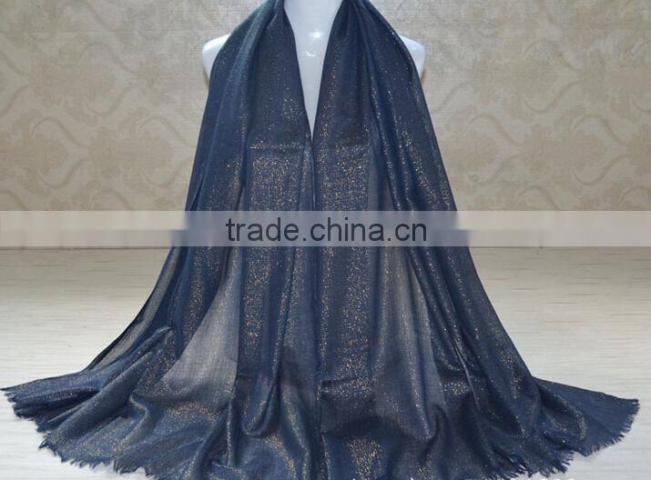 New Arrival Gold Glitter Fashion Muslim Hijab Shimmer Scarf