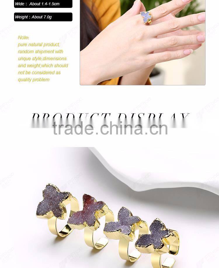 2016 latest gold ring designs, Natual stone gold rings