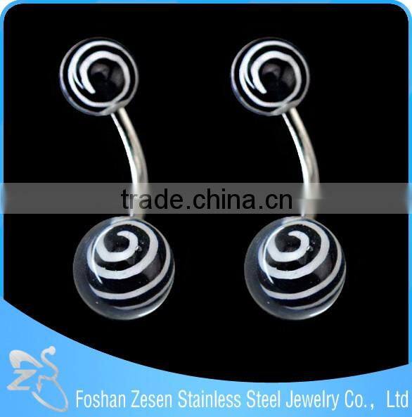 BR01814 Fashion sexy disco ball navel piercing bar wholesale acrylic belly ring
