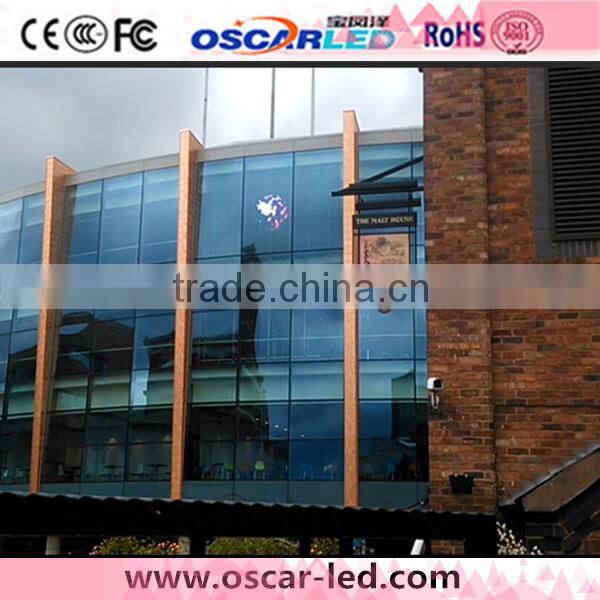 LED Curtain soft glass Display window glass oscarled XW5 Transparent glass led window display screen
