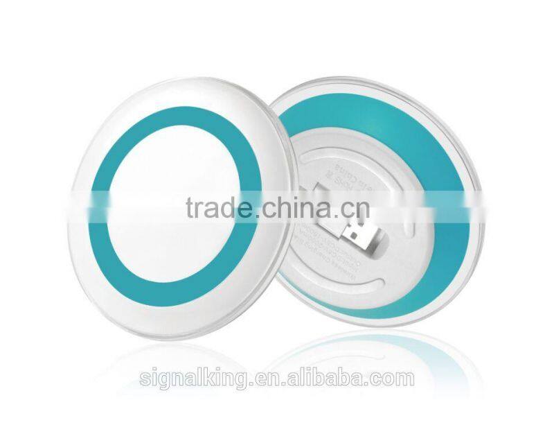 Factory Wholesale Fast Charging QI Wireless Charger Wireless Charger Pad Built In USB Cable For Samsum S6 All Smart Phone