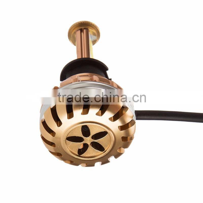 Fashion and smart design Luxury gold single lamp H3 40w led headlight kit used on cars