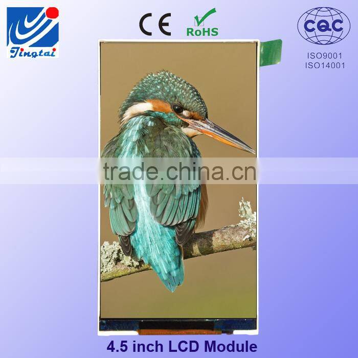 Shenzhen suppliers 540 RGB * 960 resolution high brightness 4.5 inch ips lcd panel, lcd display panels