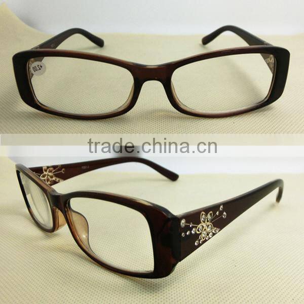 2014 best selling woman reading glasses with diamond