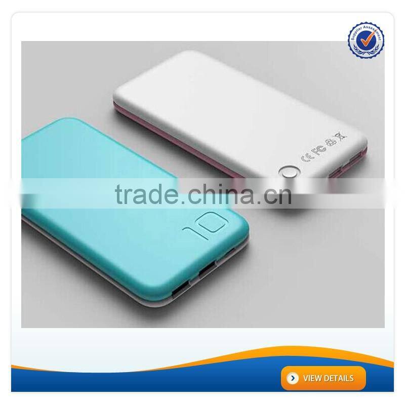 AWC372 Aluminium 5300mAh portable panel power bank slim power bank for phone