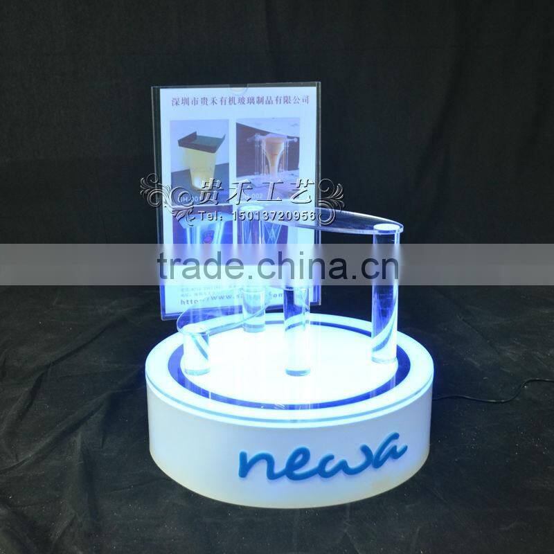 acrylic cosmetic display stand round makeup display rack