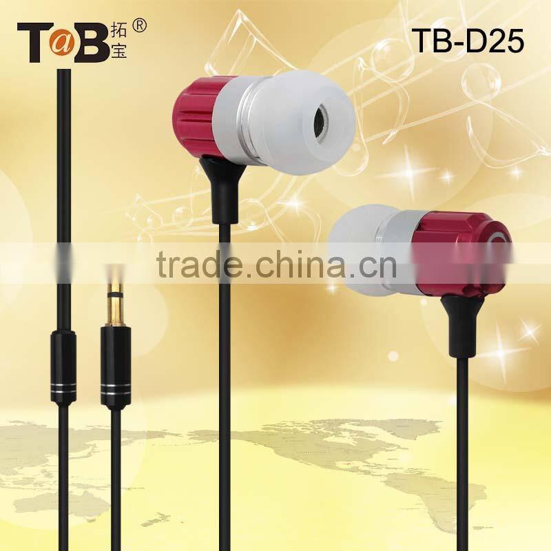 2015 Hot China Products Metal Earphone Unique Design In-ear Earphone Silicone Earmuffs Earphone Deep Bass