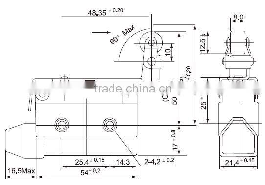 CNTD New Products In 2016 Oilproof Miniature Micro Switch Outer Shell Covered With Intensive Plastic