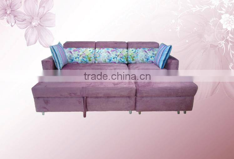 S4903 Ogahome Modern Corner Sofa bed Function And Storage Function