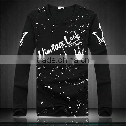 Cheap O-neck Cotton Mens Long Sleeve Tshirt