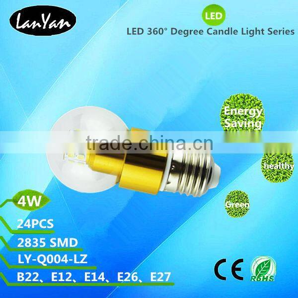 360 degree high luminance bulb led candle