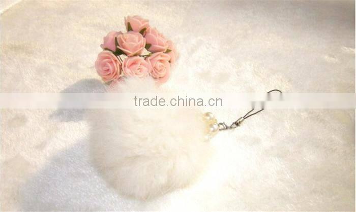Geniune Rabbit Fur Ball Keyrings Fur Accessories