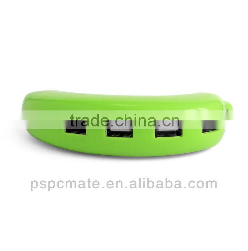 Banana Shaped Cute USB Hub with 4 Ports