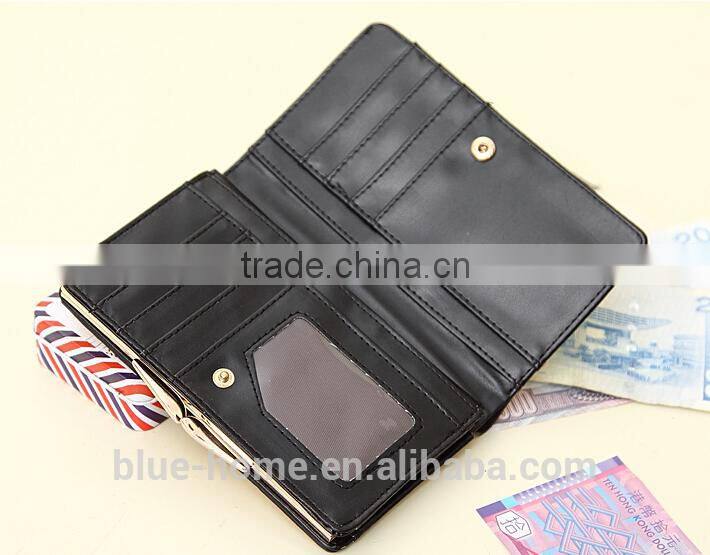 Good quality Young girl trendy wallets small moq wholesale crown clutch 1 fold purses