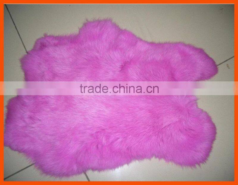 high quality rabbit fur skin dyed colors