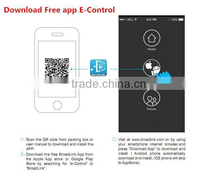 Broadlink RM2 Intelligent WiFi Controlled Remote Center for iPhone and Android Device