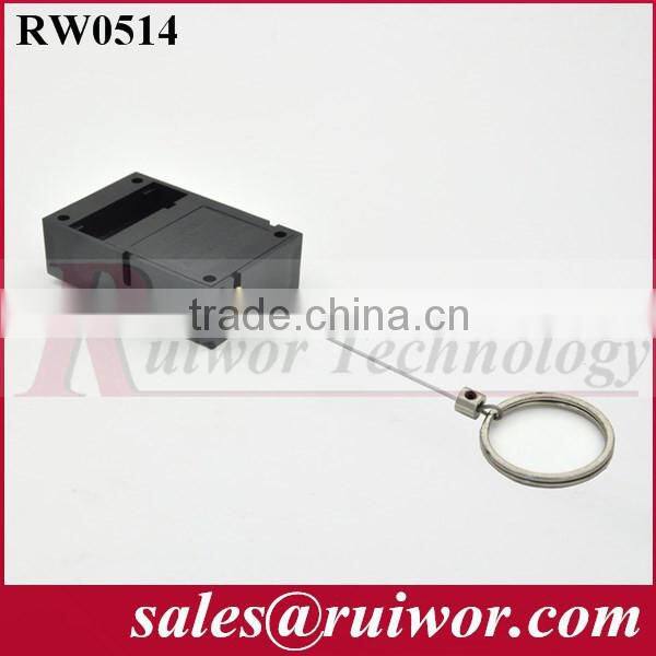 RuiWor RW0501 Cuboid Retracted Anti Theft Display Cord with Ring Terminal Cable End Install by 3M Adhesive Tape or Screw