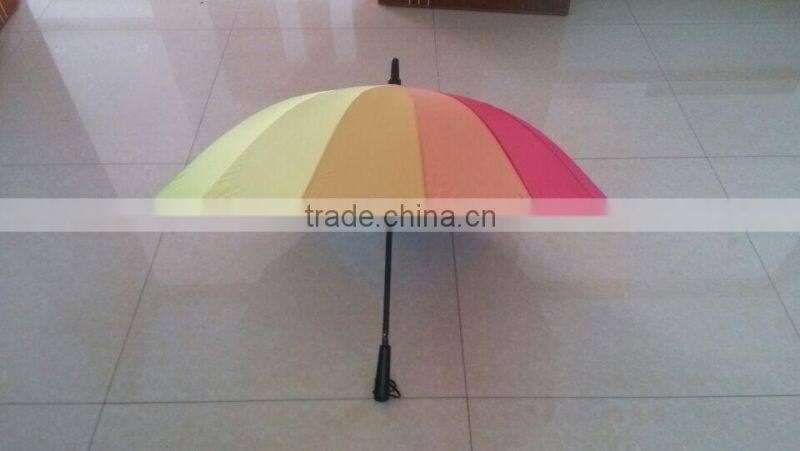2014 22inch auto open 16 ribs rainbow umbrella