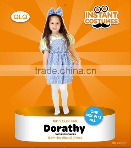 Halloween party cosplay costume children Dorothy dress costume wizard of oz costume