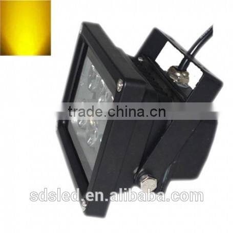 LED flood light 6W Yellow IP66 Black AC85-265V outdoor led flood lamp