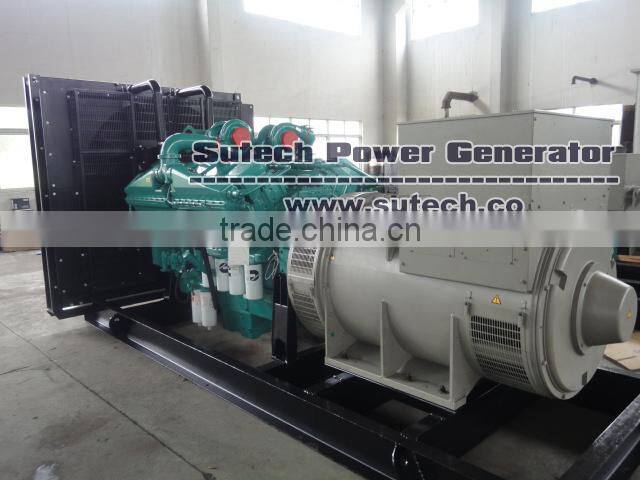 High quality 1500Kva diesel generator powered by Cummins KTA50-GS8 engine, Containerized type or Open type