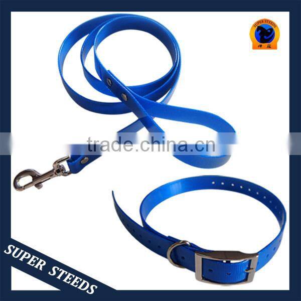 French TPU dog collar in blaze orange adjustable