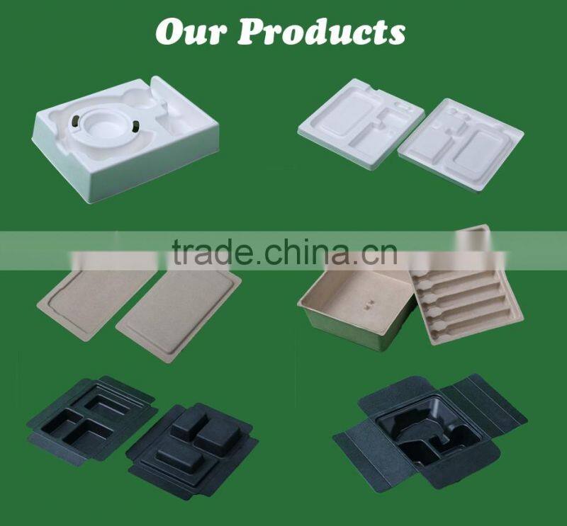 Biodegradable and Compostable Natural Plant Fiber Pulp Molded Cosmetics Trays Packaging