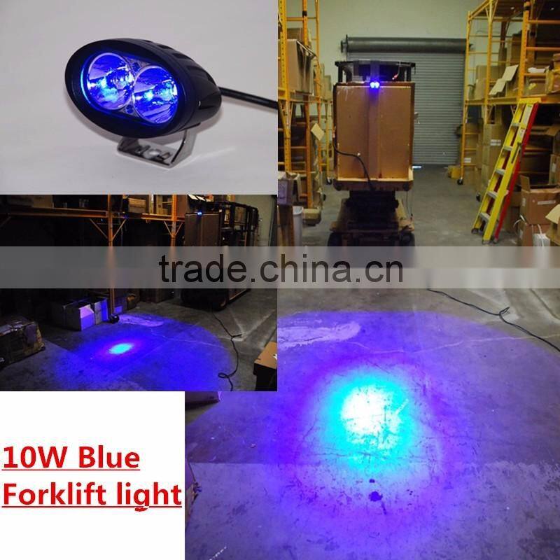 Blue Forklift Led Light Warehouse Safety Warning Lamp Spot Offroad Race 12v 48V