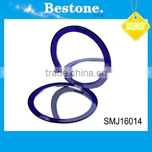 Mixed colors round shape plastic personallized folding pocket mirror
