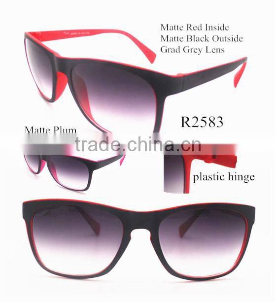 2015 Simple Hot Selling Colorful Squared Sunglasses Covering Film/With Two Colors