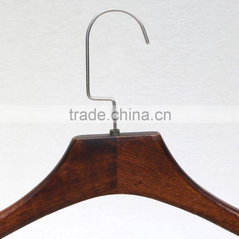 Senior classic brown wooden hanger for clothes