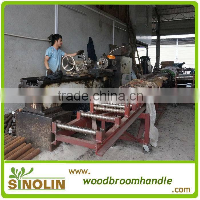 wooden broom handle straightening machine
