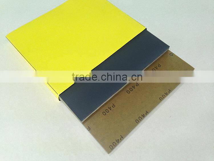 Waterproof abrasive sheet with silicon carbide and kraft paper for wood, metal rust removal, poly-putty and primer grinding