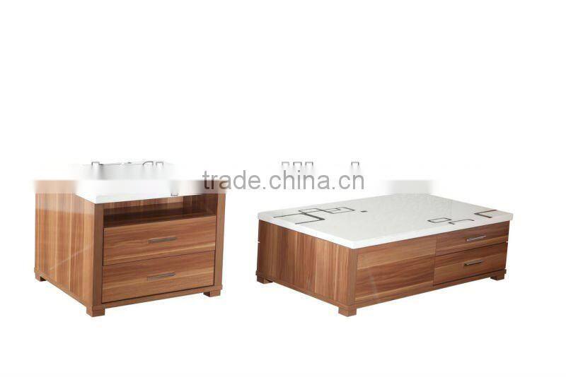 Mable top wooden tea table