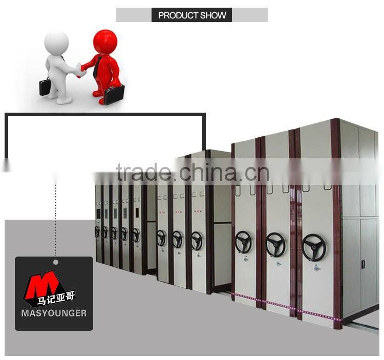 mobile mass shelf with compactor filing Library furniture archive steel filing cabinet