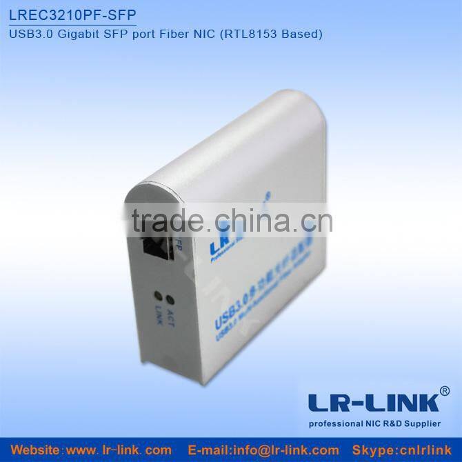 LREC3210PF-SFP USB3.0 to Gigabit Fiber NIC 1Gbps SFP Connector Converter Adapter