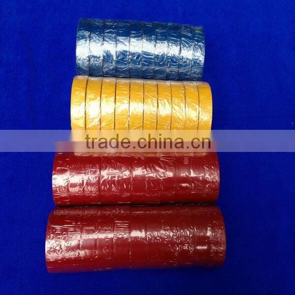 5pcs colorful PVC electrical tape with double blister packaging