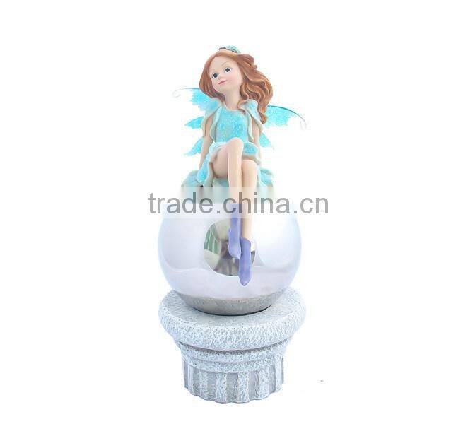 customized garden resin fairy figurines solar light