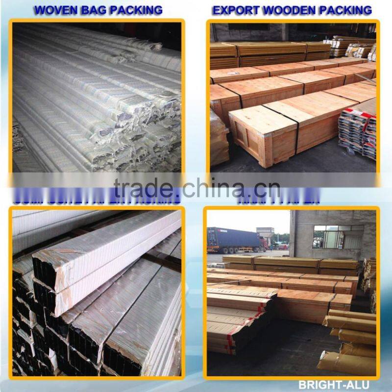 Polished T-slot square shape profile customized size extruded aluminium 6063 t5 extrusion alloy profile