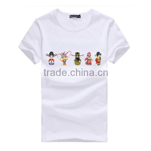 New Design Chinese Peking Opera Style O-neck Loose China Import T Shirts (lyt010028)
