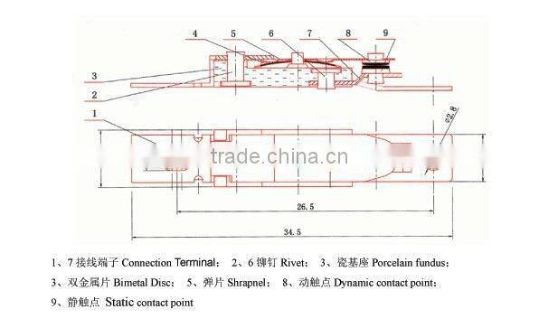 Switch on thermostat TA-08