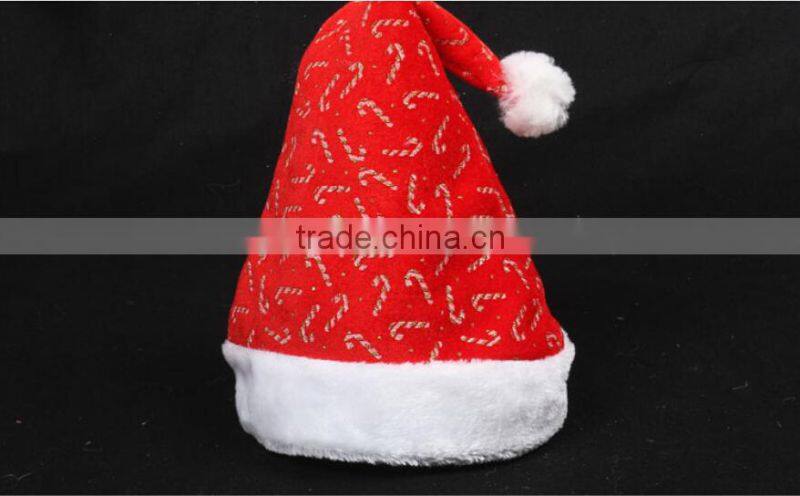 Hot Promotion Wholesale Christmas Gifts Santa Claus Hat Fashion Soft Classical Christmas Hats