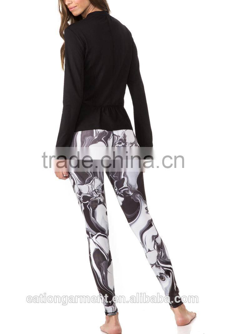 wholesale garment sleamless fashion printing leggings for women