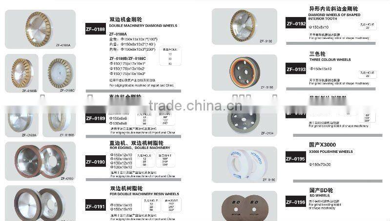 diamond wheel for arc edge glass process