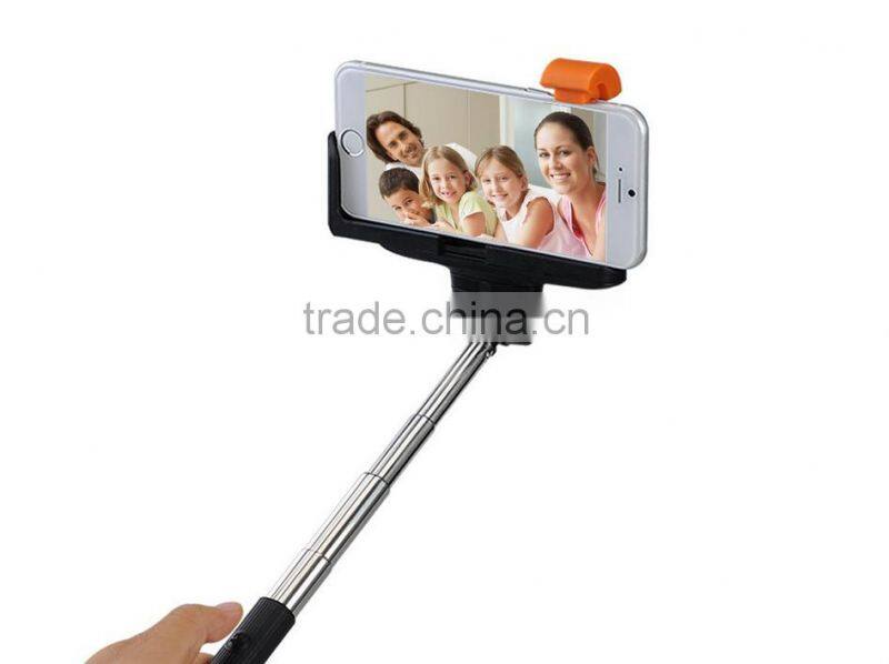 2-In-1 Self-portrait Monopod Extendable Selfie Stick with built-in Bluetooth Remote Shutter With Adjustable Grip Holder