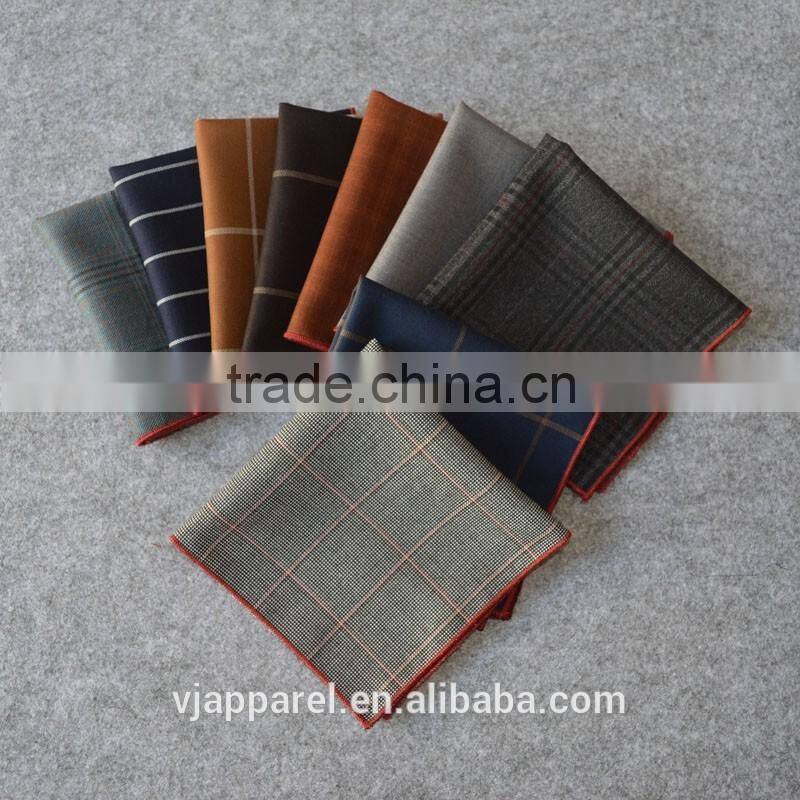 Black Edged Linen Pocket Square