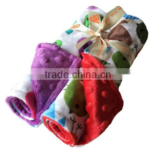 26 Colors China Baby Red Minky Dot Girl Burp Cloth for 4 Seasons
